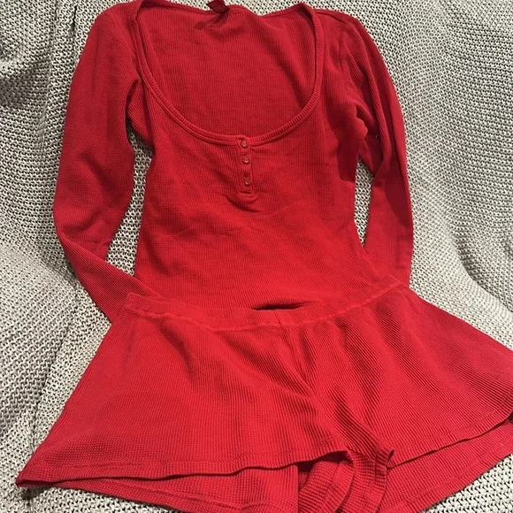 Skims thermal Knit Henley short pajamas - Picture 3 of 7